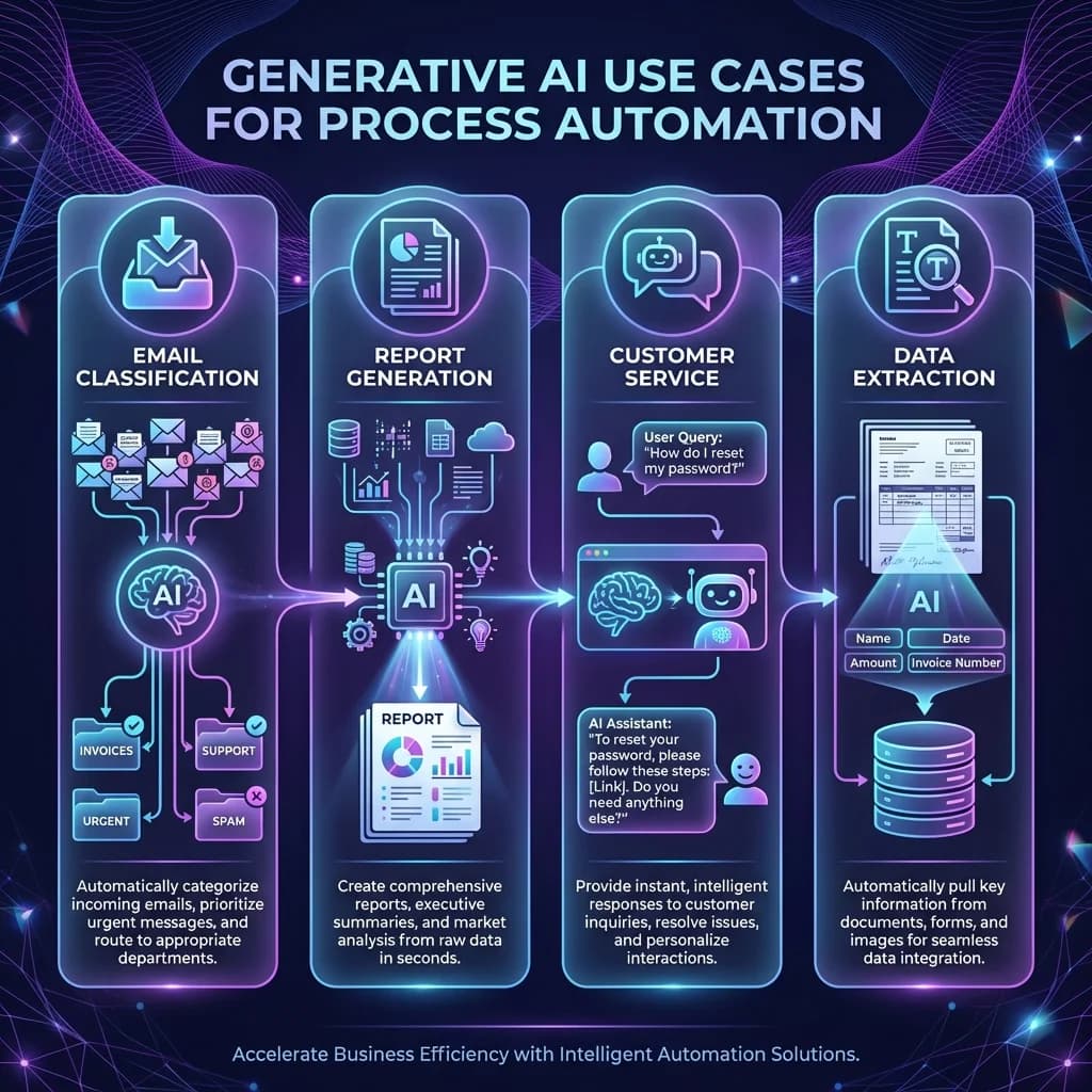 Diagrama de flujo de automatización con IA Generativa