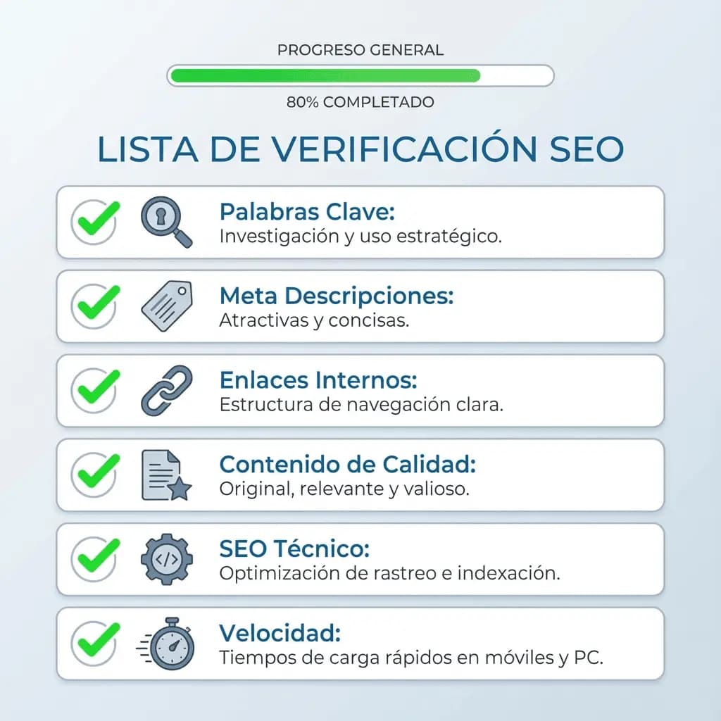 Infografía: proceso completo de guia basica seo local paso a paso para pymes