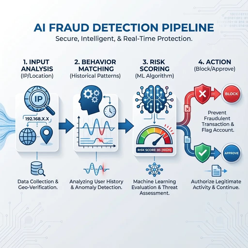 Infografía: proceso completo de machine learning riesgos fraude pymes paso a paso para pymes